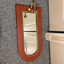 Vintage W. King Ambler Wall Mirror Sconce Red Gold Old World Style 23x11
