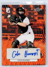 2023 Leaf Perfect Game Baseball Bonus Auto #1/1 Cole Hansen