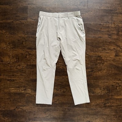 Fabletics Men's Slim Fit Stretch Chino Pants 32x30 Gray The Only Pant