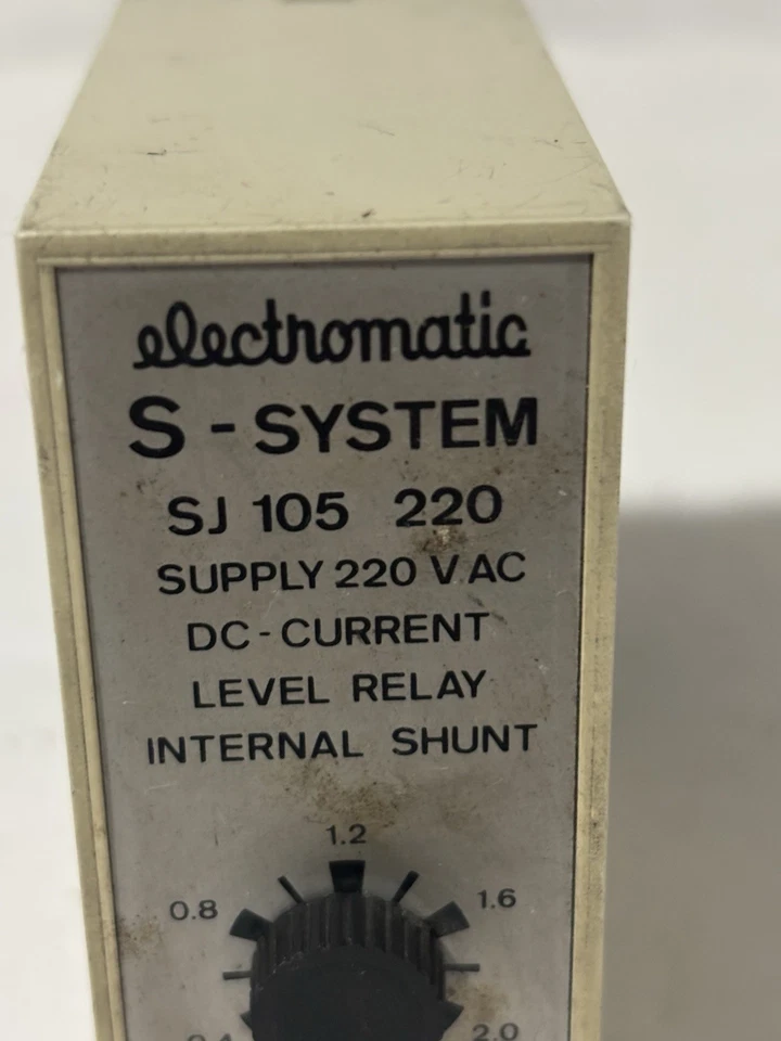 Electromatic S-system SJ 105 220 / Supply 220VAC / DC Current Level Relay Shunt - Image 2 of 4