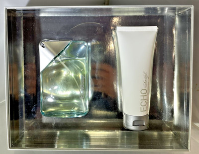 Davidoff Echo EDT For Men GIFT SET 1.7 oz With SHOWER GEL 2.5 oz NEW RARE