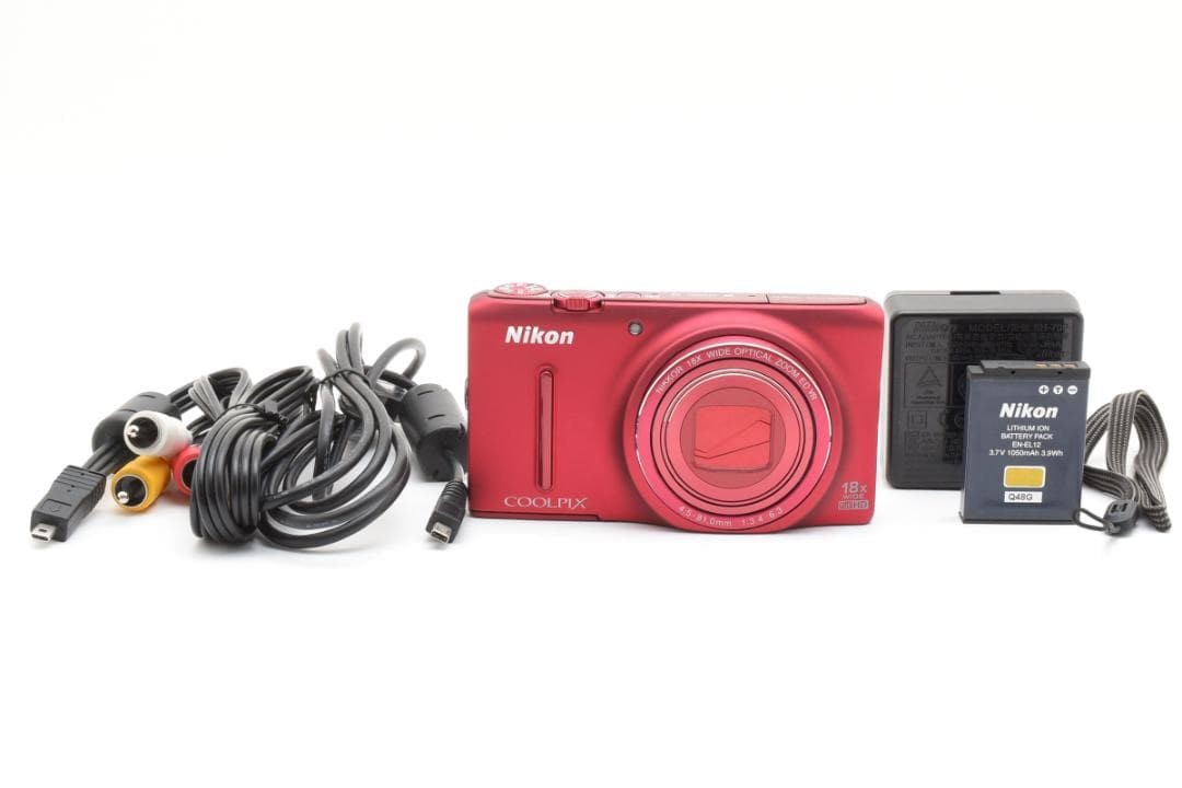 【ジャンク】ニコン Nikon COOLPIX S9400 レッド Nikon COOLPIX S9400 Compact Digital Camera Red Tested Working From