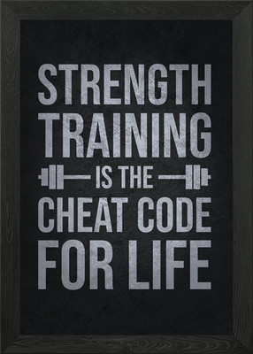 Gerahmtes Wandbild Krafttraining fürs Leben Poster Leinwandbild Bild