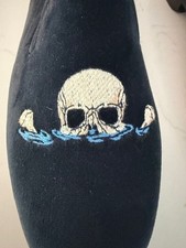 Stubbs And Wootton Skull Navy Blue Velvet Men...