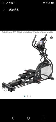 SOLE E35 Elliptical Machine Incline Adjustment Fan MP3 Articulating Pedals