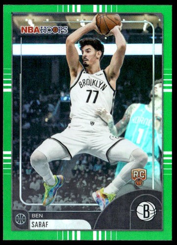Ben Saraf [Green Hoops] #59 2025 Topps NBA Hoops card