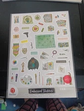 2X EMBOSSED STICKERS  FOR SCRAPBOOKING 29x20 CM (Z05)