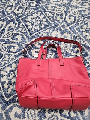 COACH Handbag 2 Way Shoulder Bag Logo Strap Leather Pink F27728