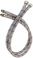 Faucet Connector Hose 40-Inch 3/8-Inch Female Compression M10 Male 2 Pcs