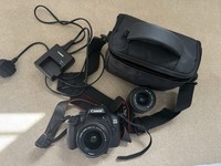 Canon EOS 2000D 24.1MP Digital SLR Camera Black Kit with II Lens
