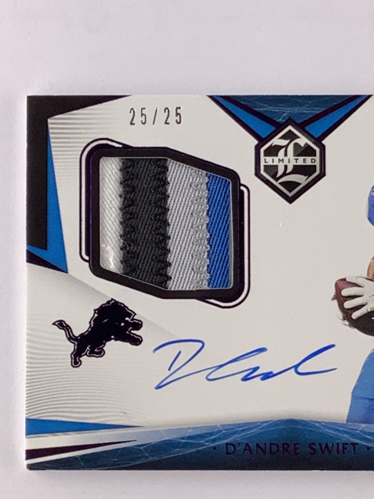 2020 Panini D'ANDRE SWIFT RC Rookie Patch Auto 4 Color RPA Bookend 25/25 SSP view 2