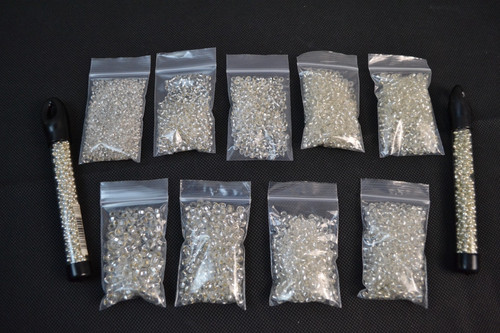 Beaders Paradise Czech Glass E-Beads Crystal S/L 13.5 Oz Lot