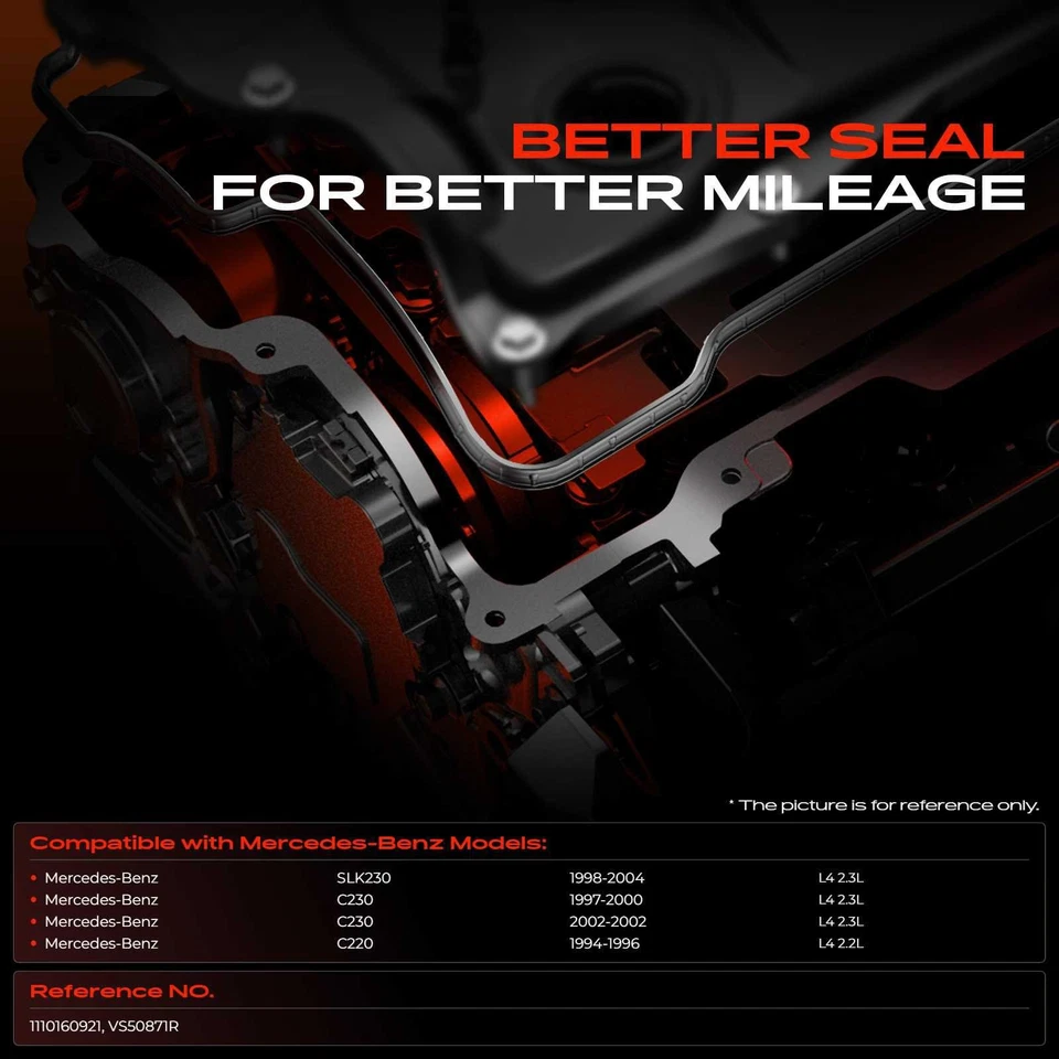 Juego de juntas de cubierta de válvula de motor para Mercedes-Benz W202 C220 1994-1996 C230 SLK230 Foto 2 de 4