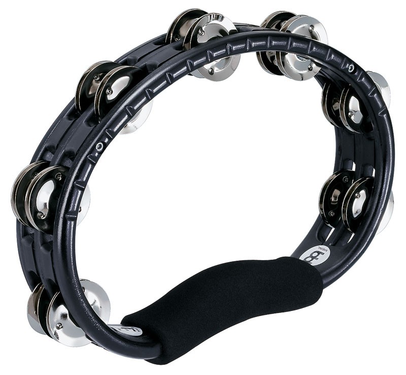 Meinl TMT1BK ABS Tambourine with Steel Jingles, Black