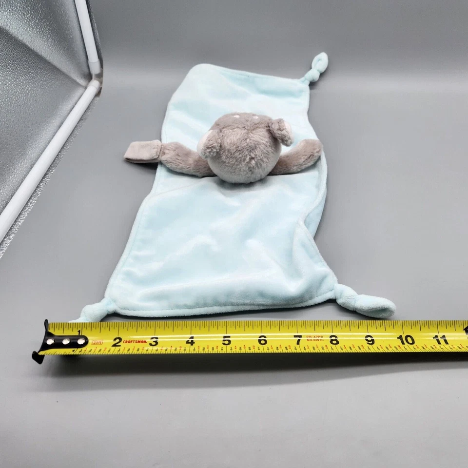 Manta de seguridad Carters Bear Lovey esquinas anudadas soporte chupete sonajero felpa Foto 3 de 4