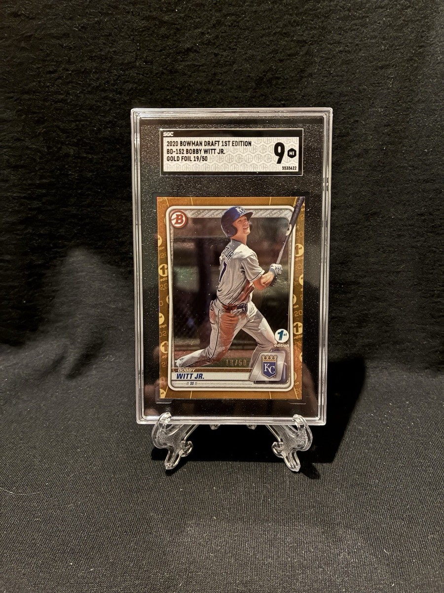 2020 Bobby Witt Jr /50 Gold Foil 1st Edition Bowman Draft Rookie 