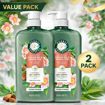 Herbal Essences Argan Oil Green Tea Conditioner Sulfate Free 33.8oz 2 Pack - NEW