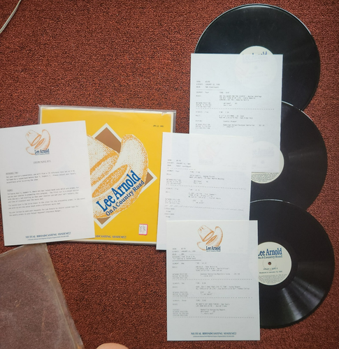 Lee Arnold On A COUNTRY ROAD 3LP RADIO SHOW 12. Januar 1985 Liner Notes mit Künstler