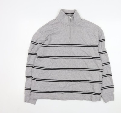 Grauer Pullover Sweatshirt Herren UK Größe M Marks and Spencer