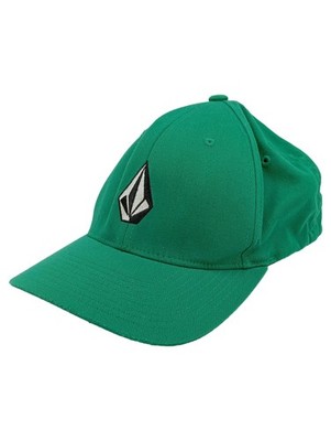 Volcom Full Stone Flexfit Cap Herren M Grün Basecap Mütze Sportlich Logo