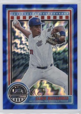 2025 Panini Stars and Stripes Blue Lightning /13 Samir Mohammed #107 14ij