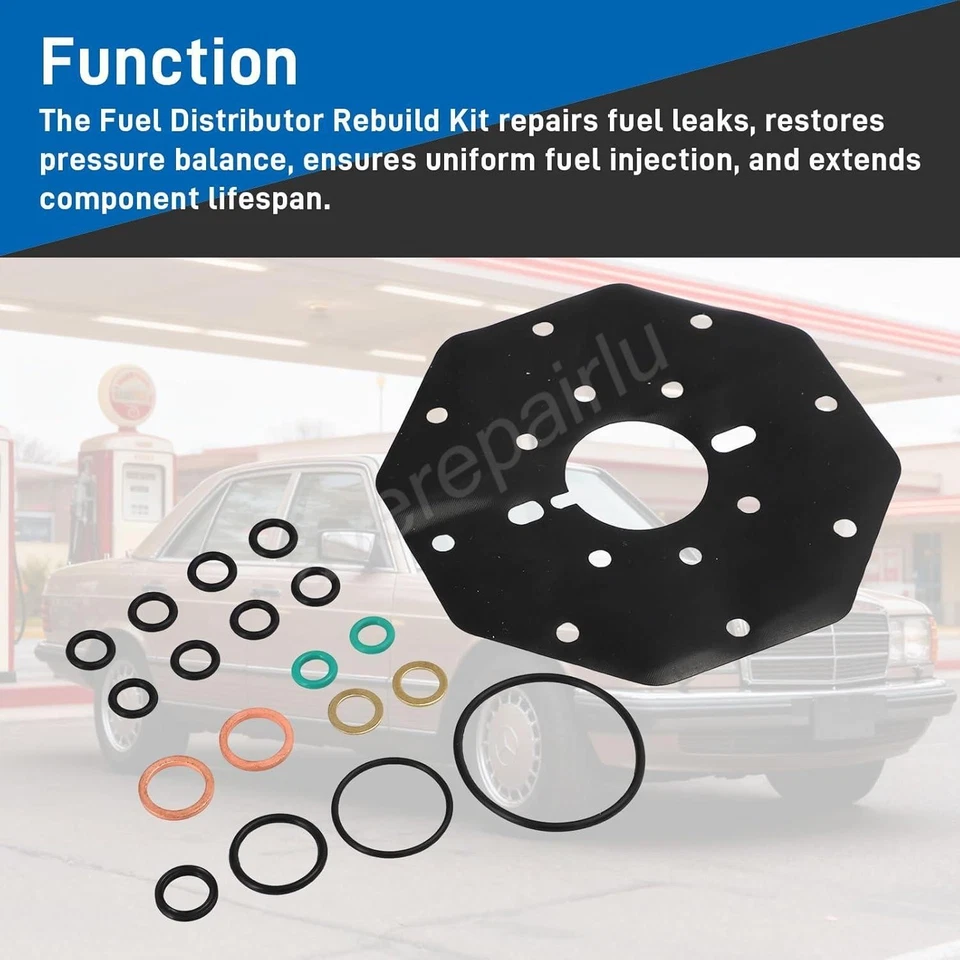 For Mercedes W126 Fuel Distributor Repair Kit 0438101018 420 500 560 SL SEC SEL - Image 3 of 4