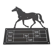 Metal Horse Stall Sign Elegant Fillable Horse Stall Name Plate With Mounting