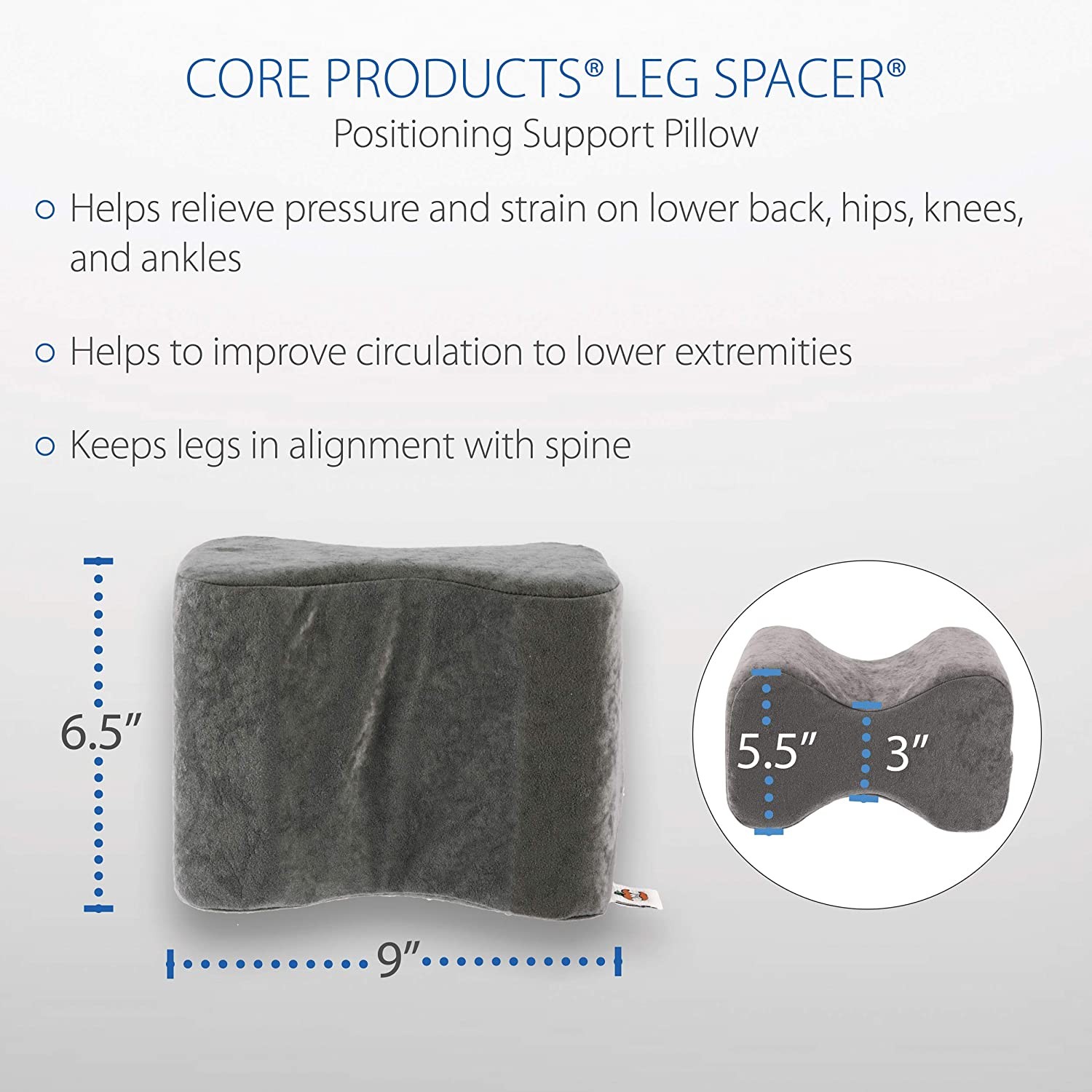 Core Products Leg Spacer Foam Orthopedic Knee Support Cushion Standard Size 1100