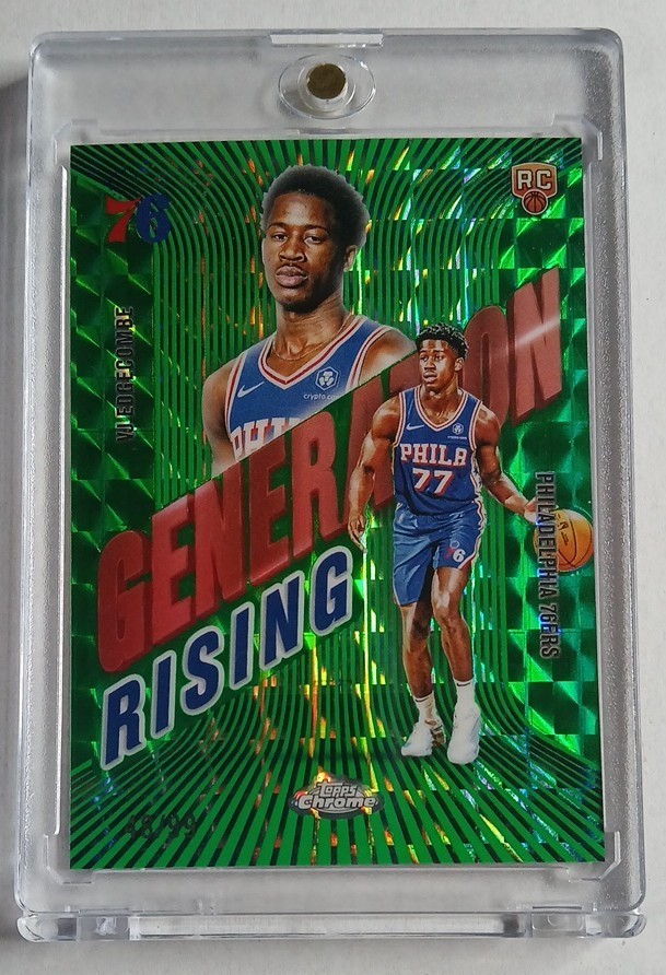 2025-26 Topps Chrome - Generation Rising VJ Edgecombe #GR-3 Green Geometric /99