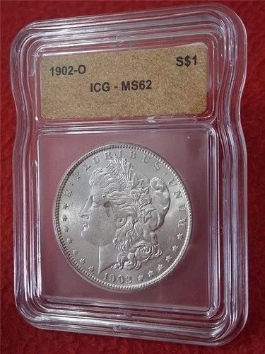 1902-O Morgan S$1 Silver Dollar  ICG MS 62                              #MF-1121