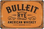 Rye American Whiskey Tin Metal Signs Home Décor Vintage Bulleit Rye Whiskey prin