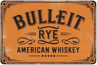 Rye American Whiskey Tin Metal Signs Home Décor Vintage Bulleit Rye Whiskey prin