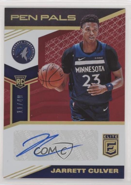2019 Donruss Elite Pen Pals Red 11/49 Jarrett Culver #PP-JCV Rookie Auto RC 4k8