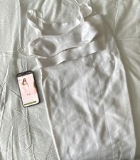 Fashion Nova White Stretch Bodycon Strappy Midi Dress Size L