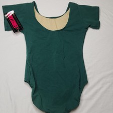 Eurotard Hunter green short sleeve leotard