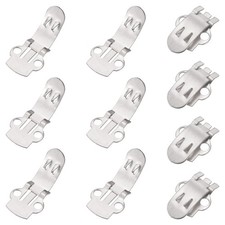 F&uuml;r 10 leere flache Schuhclips 14x30mm Zubeh&ouml;r silber