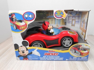 Mickey Mouse Rev 'n Glow Racer Vehicles with Lights and Sounds Car New