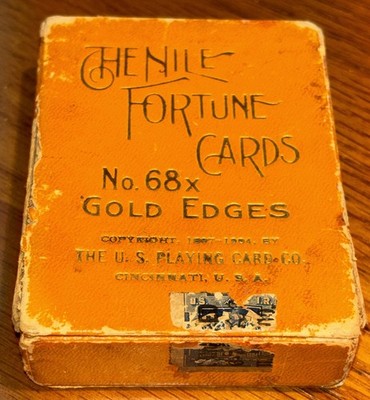 1904 NILES FORTUNE CARDS PLAYING CARDS No.68x GOLD EDGES USPCC 52 + Instructions