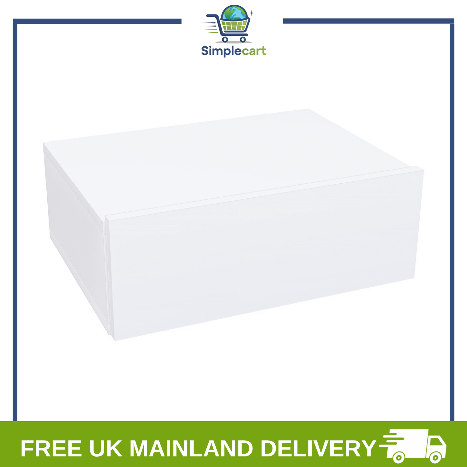 Floating Bedside Table, Wall-Mounted Small Nightstand with Drawer, White