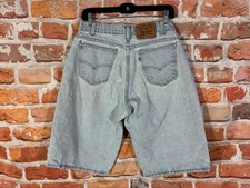 vintage DISTRESSED Levis 560 Orange Tab denim jean shorts sz 32