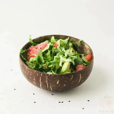 Polished Coconut Bowls and Wooden Spoon Sets Natural Coconut Salad Smoothie Bowl