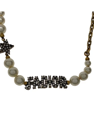 Collana Christian Dior pietra colorata oro top donna perle JADIOR usata
