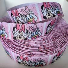 YARD DISNEY DAISY DUCK MINNIE MOUSE GIRL GROSGRAIN RIBBON CHARACTER CAKE BOW