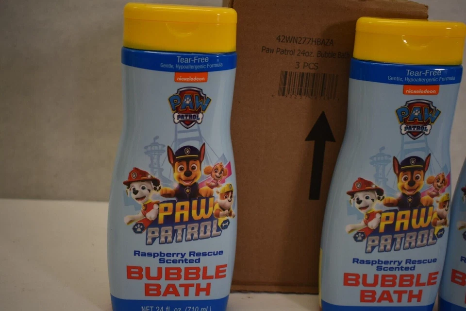 3 Pack Nickelodeon Paw Patrol Bubble Bath 24 fl oz Raspberry Rescue Scented New - Image 2 of 4