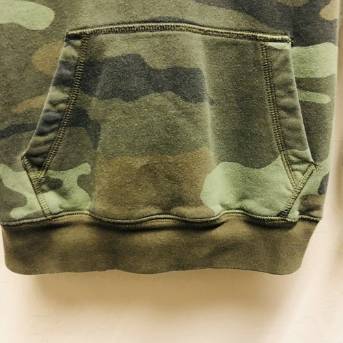 Gap Kids Green Camouflage Zip Hoodie Sweatshirt Sz Medium Distressed S12 A4 - Picture 3 of 10