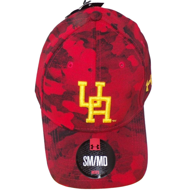 Under Armour Cal Golden Bears Red Camo UA Performance Mens Fitted Hat Cap  SM/MD - Main Image