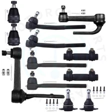 12x Front Ball Joint Tie Rod Idler Arm For 1990-04 2005 Chevy Astro GMC Safari