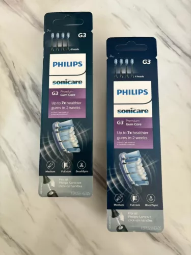 4/8er Philips Sonicare Ersatzbürsten G3 Gum Care Schwarz-Weiß Original HX9054 - Bild 14 von 27