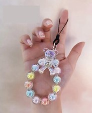 Colorful Mini Bead Bear Phone Strap