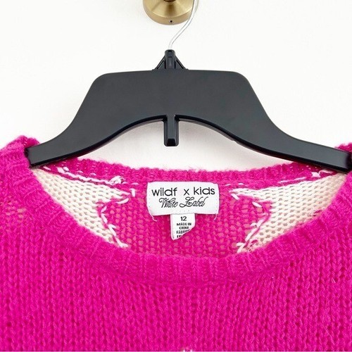 Wildfox White Label Kid's Seeing Stars Lennon Distressed Star Sweater Size 12 - Picture 4 of 6